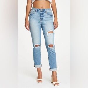DAZE Denim The Lovergirl Busted knee Hug Roller Jeans Size: 30